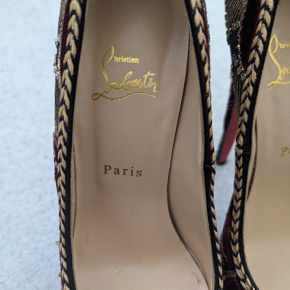 Louboutin Sombrero stiletto high heels 39 8 8.5 - Picture 4 of 6